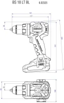 Дрель шуруповерт аккумуляторная Metabo BS 18 LT BL + 2x4 LiHD + Charger ЗУ ASC 55 + metaBOX 145 (602325800)