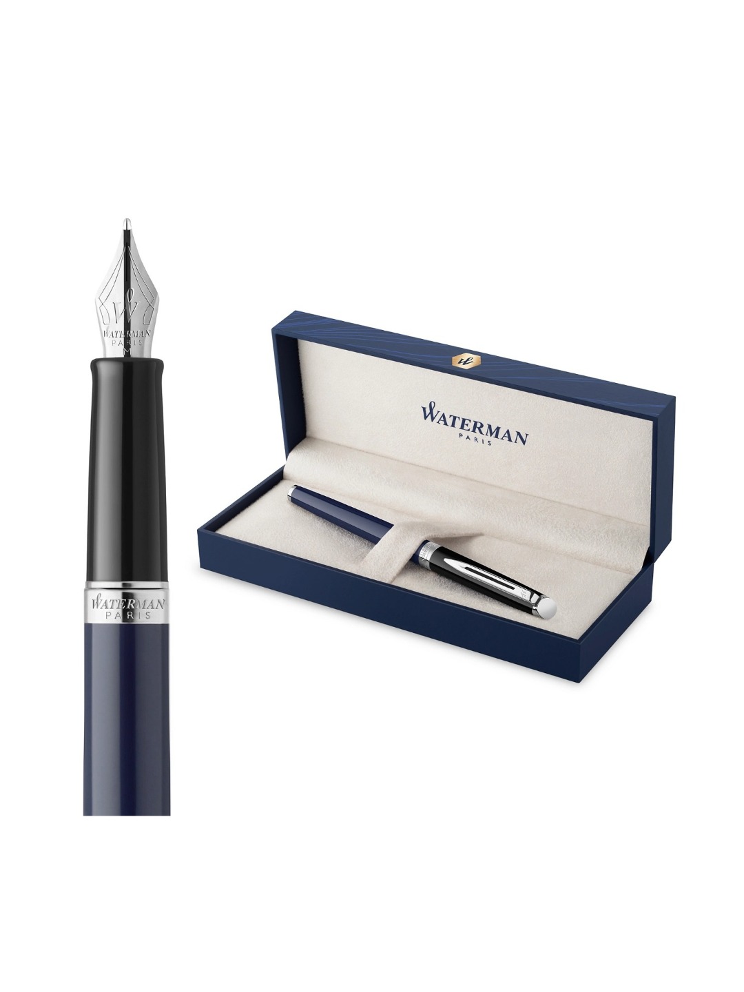 Перьевая ручка Waterman Hemisphere Colour Blocking, синий с чёрным, перо F — фото 1 из 1