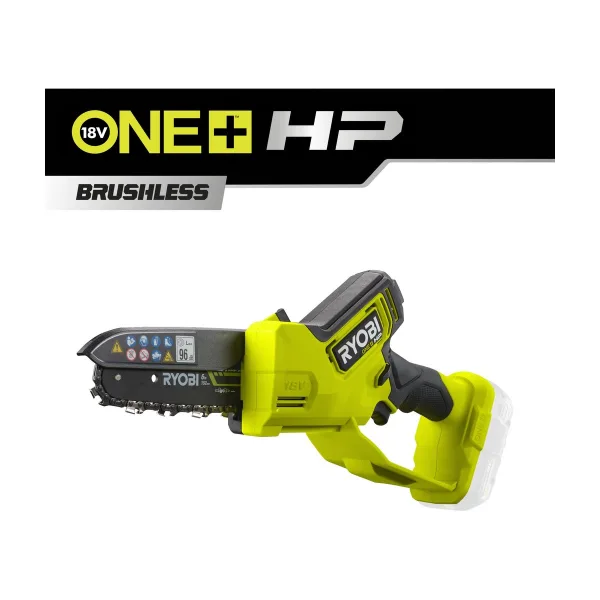 Пила цепная аккумуляторная RYOBI ONE+ HP RY18PSX15A-0 18 В, шина 15 см, бесщёточная, без АКБ