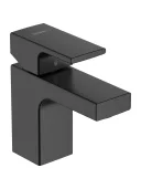 Смеситель для раковины Hansgrohe Vernis Shape 70, донный клапан с тягой, 5 л/мин, черный матовый