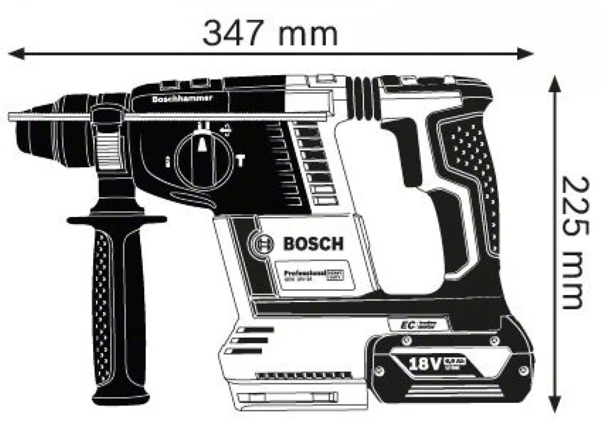 Перфоратор аккумуляторный BOSCH GBH 18V-26 0 611909000, без аккумулятора — фото 3 из 12