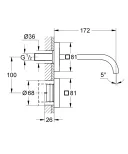 Смеситель для раковины GROHE Allure E 36235000, инфракрасный, хром