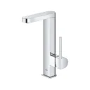 Смеситель для раковины GROHE Plus 23843003 с выдвижным изливом, L-Size, донный клапан, хром