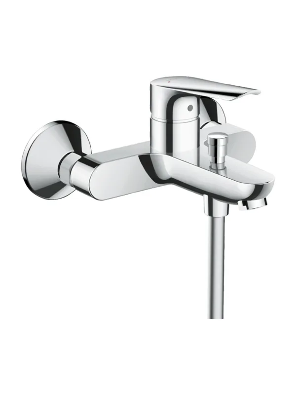Смеситель для ванны Hansgrohe Logis E однорычажный настенный с переключателем на душ, 20 л/мин