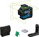 Линейный лазер Bosch GLL 80-33G, 3 луча, точность 0,3 мм, дальность 30 м, зеленый луч (601065500)