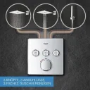 Смеситель для встраиваемого монтажа на 3 выхода Grohe SmartControl 29149000 хром