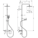 Душевая система с термостатом Hansgrohe Vernis Blend Showerpipe 240 1jet EcoSmart 26428670