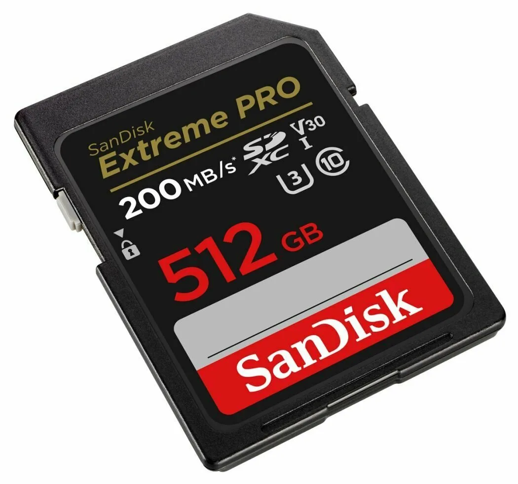 Карта памяти для фотоаппарата SanDisk Extreme PRO V30 SDXC UHS-I 512 GB (SDSDXXD-512G-GN4IN) - флешка 512 Гб — фото 2 из 6