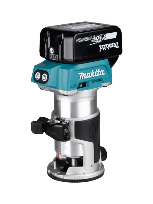 Аккумуляторный кромочный фрезер Makita DRT50ZJX2 (18V, Li-Ion) (без аккумуляторов и зарядного устройства)