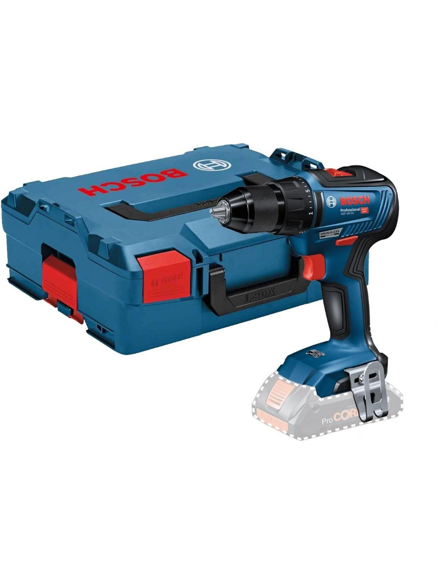 Дрель-шуруповерт Bosch GSR 18 V-55 без аккумулятора + L-Boxx (06019H5203) — фото 1 из 1