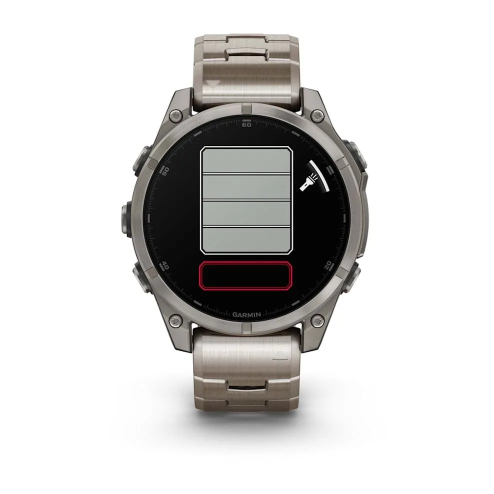 Умные часы Garmin Fenix 8 - 47mm, AMOLED Sapphire, Titanium, светло-серый, титановый ремешок (010-02904-40) — фото 11 из 12