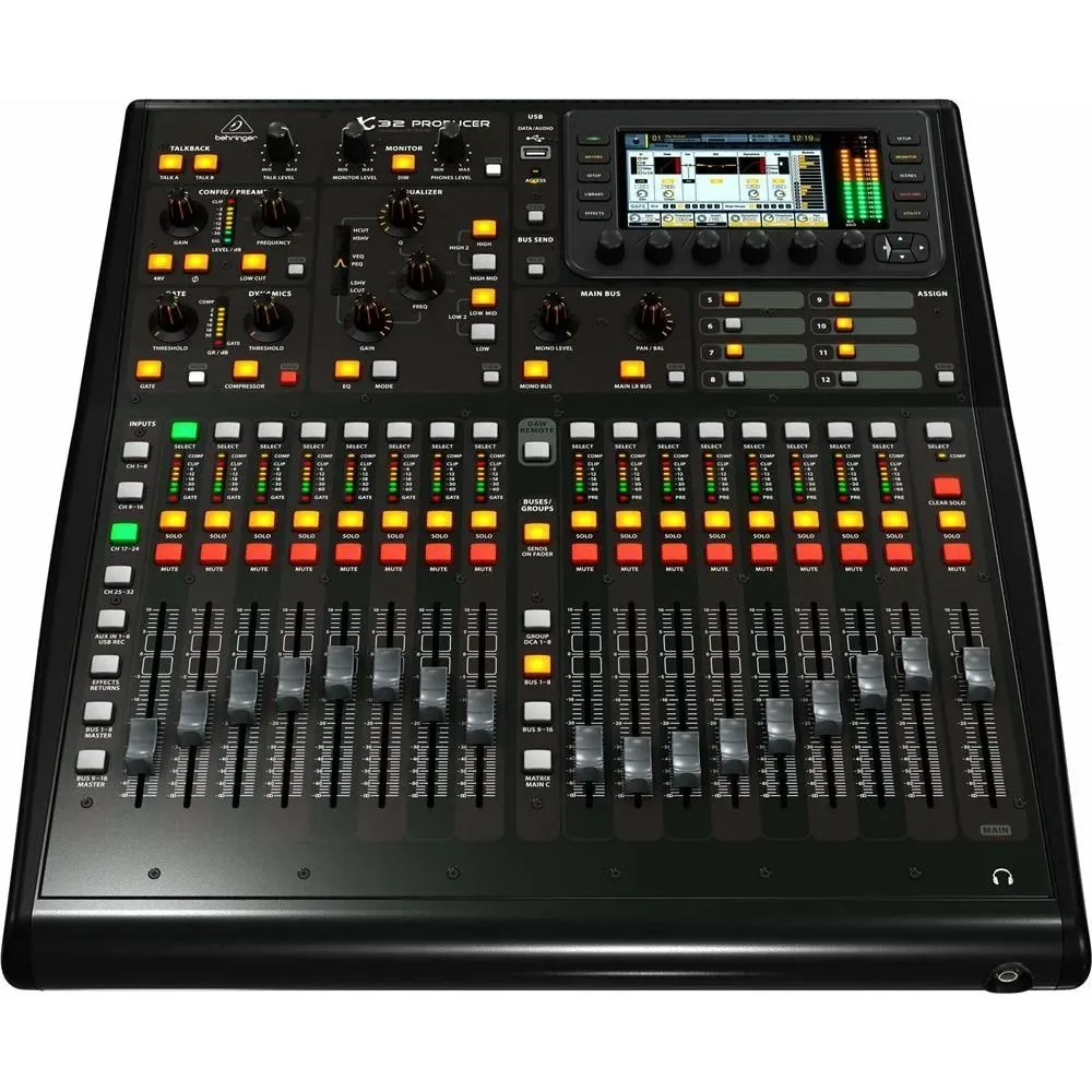 Цифровой микшер Behringer X32 PRODUCER, 32 вх+8 возвратов, 17 фейдеров, 22 аналоговых вх/14 вых — фото 11 из 11