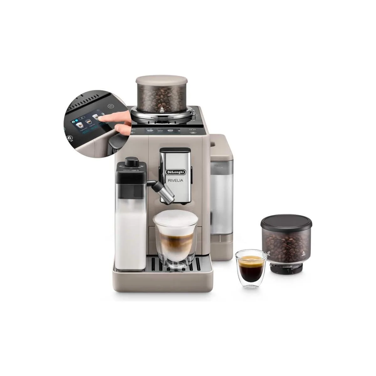 Кофемашина DeLonghi Rivelia EXAM440.55.BG бежевая