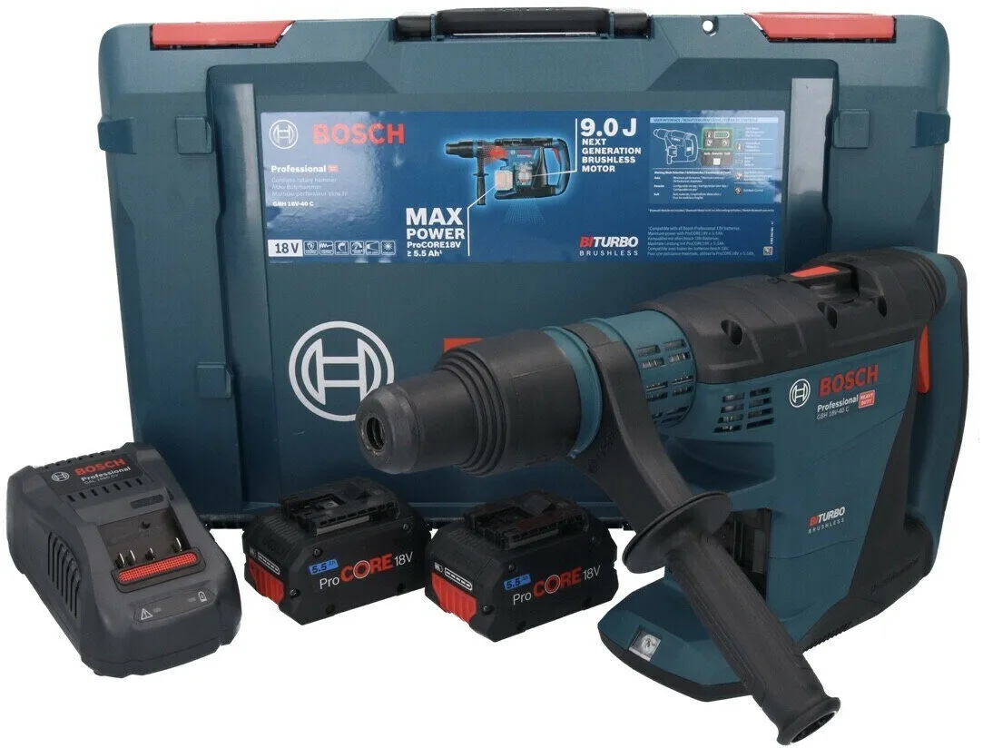Перфоратор Bosch GBH 18V-40 C Solo + 2 x 5,5Ah ProCore Akku + XL-Boxx (0611917103)