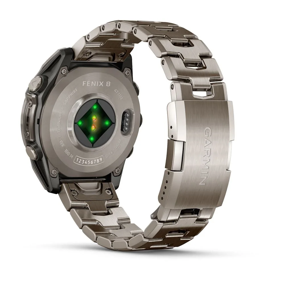 Умные часы Garmin Fenix 8 - 47mm, AMOLED Sapphire, Titanium, светло-серый, титановый ремешок (010-02904-40) — фото 4 из 12