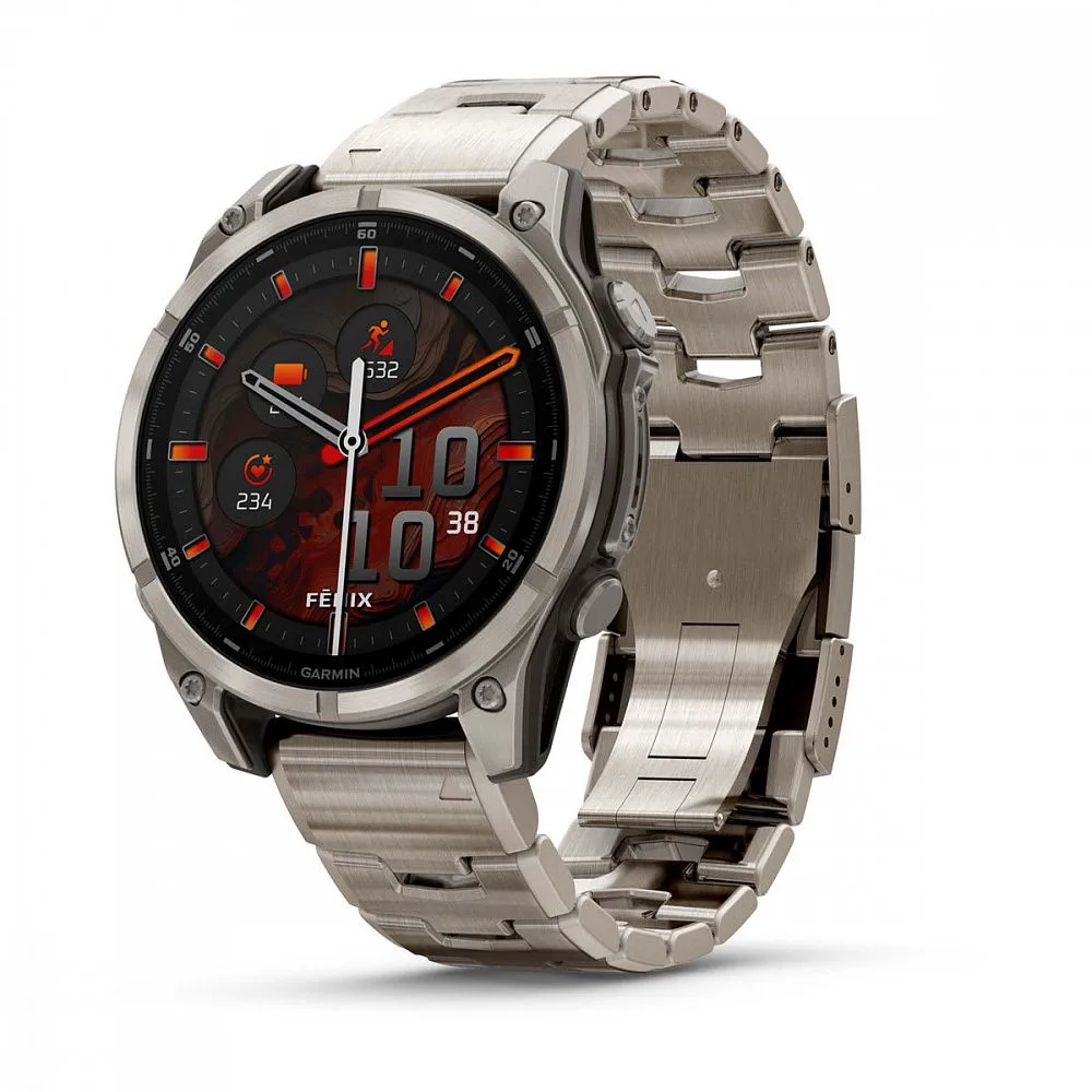Умные часы Garmin Fenix 8 - 47mm, AMOLED Sapphire, Titanium, светло-серый, титановый ремешок (010-02904-40) — фото 3 из 12