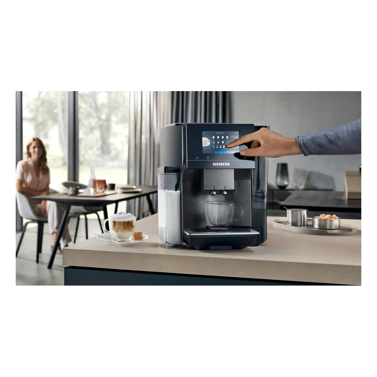 Кофемашина автоматическая Siemens EQ.700 integral TQ717DF5 1500 Вт, дисплей 5", dark inox — фото 3 из 3