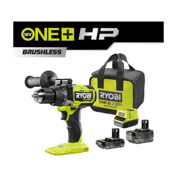 Дрель-шуруповерт бесщеточная ударная Ryobi 18В RPD18X-242S 5133005283