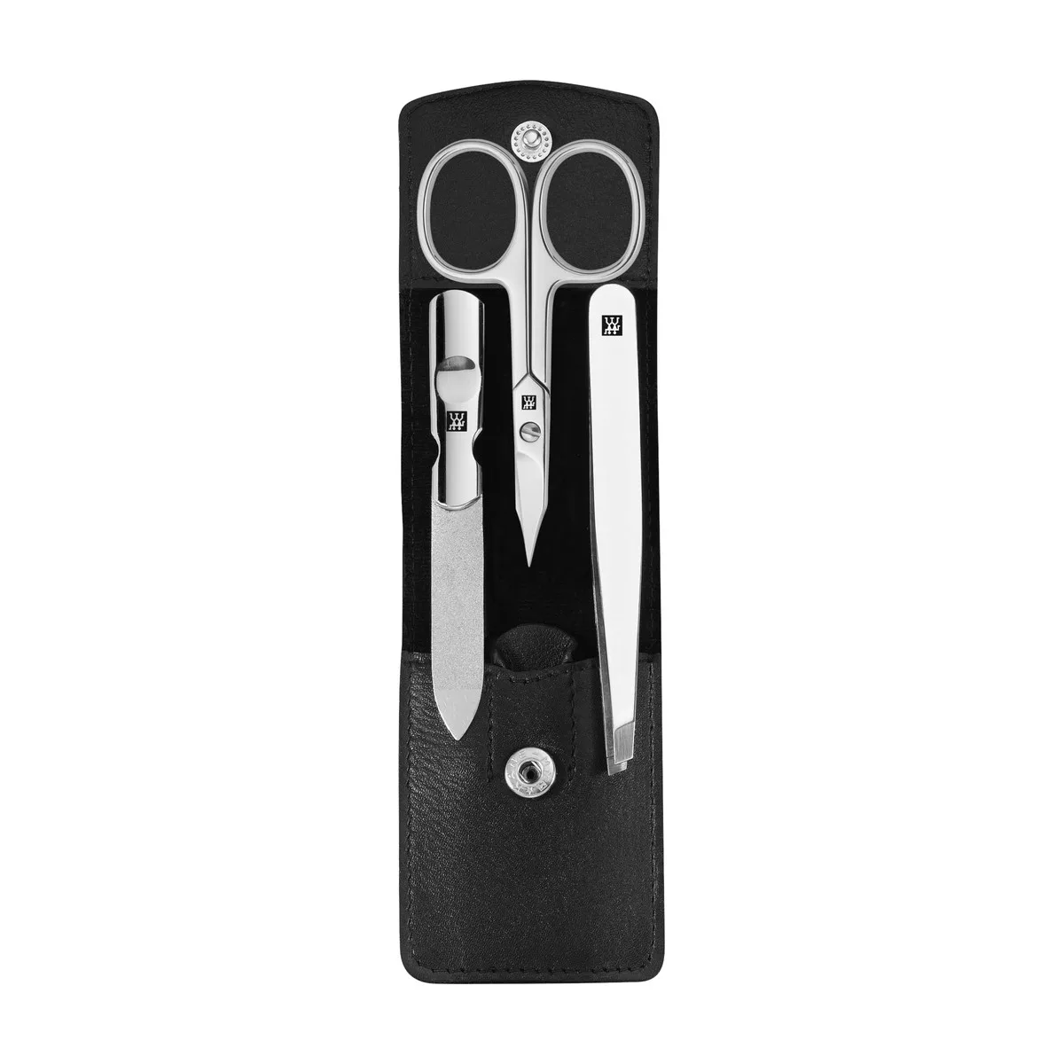 Маникюрный набор ZWILLING Classic Inox, 3 предмета, кожаный футляр, чёрный