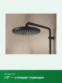 Душевая система с термостатом GROHE Tempesta System 250, 266702431 матовый чёрный