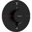 Термостат для душа Hansgrohe ShowerSelect S 15556670, встраиваемый на 2 потребителя, матовый черный