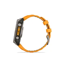 Умные часы Garmin Fenix 8 47 mm, AMOLED Sapphire, Titanium with Spark Orange Graphite Silicone Band (010-02904-11)
