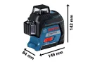 Нивелир лазерный линейный Bosch GLL 3-80 Professional, 30 м, ± 0,3 мм/m