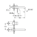 Смеситель для раковины на 2 отверстия GROHE Essence New 29192KF1