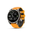 Умные часы Garmin Fenix 8 47 mm, AMOLED Sapphire, Titanium with Spark Orange Graphite Silicone Band (010-02904-11)