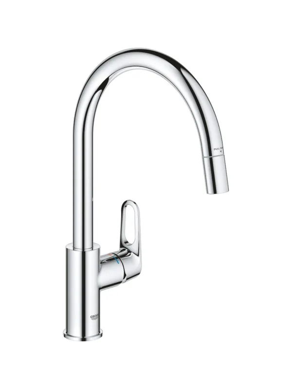 Смеситель для кухни GROHE Start Flow 30569000 с выдвижным изливом, вылет 215 мм, хром