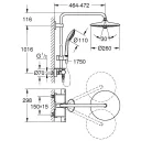 Душевая система с термостатом для настенного монтажа Grohe Vitalio Joy System 260 26403001