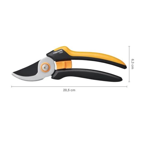 Секатор садовый Fiskars Solid P341 L, плоскостной (Bypass), до 20 мм, 20,5 см (1057164)