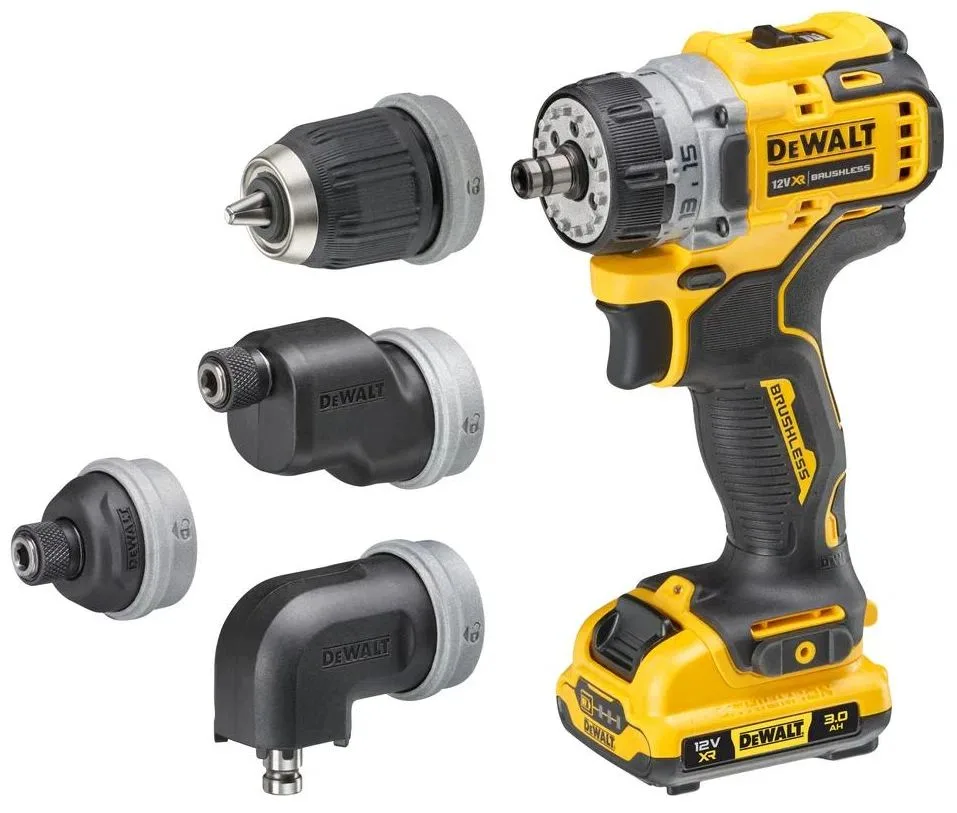 Дрель-шуруповерт DEWALT DCD703L2T-QW 12В XR с набором из 4-х насадок — фото 8 из 8