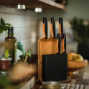 Набор ножей Fiskars Functional Form с бамбуковым блоком, 6 предметов