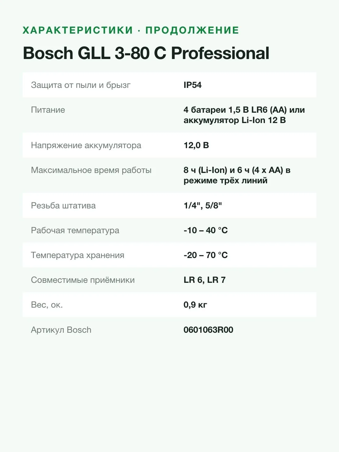 Лазерный нивелир Bosch GLL 3-80 C Professional (0601063R00), синий/черный — фото 8 из 8
