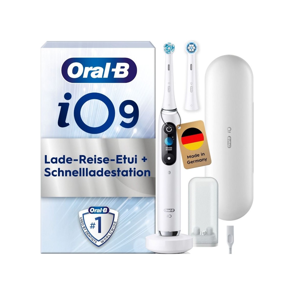 Электрическая зубная щётка Oral-B iO Series 9N White Alabaster, 2 насадки