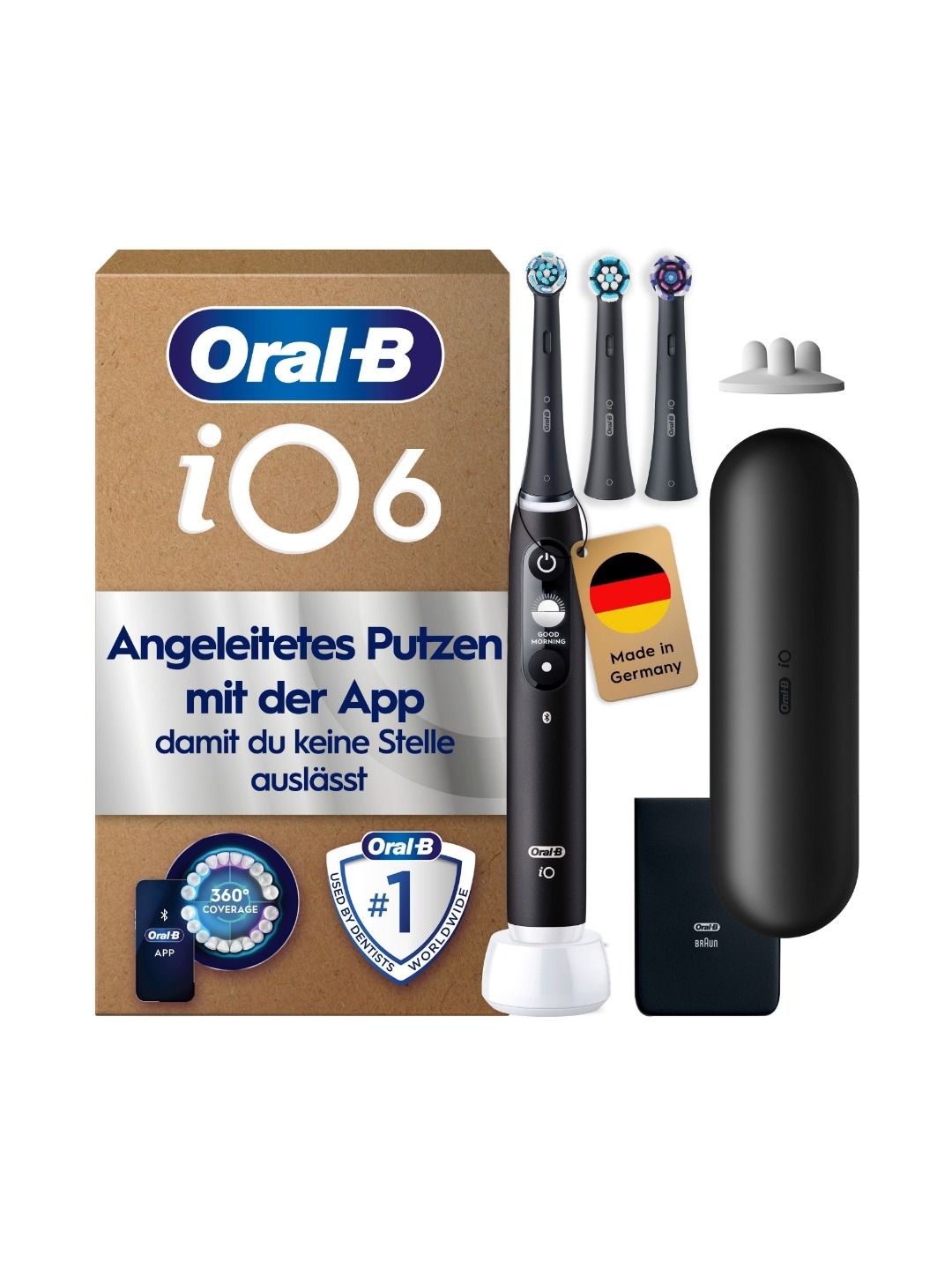 Электрическая зубная щётка Oral-B iO Series 6 Plus Edition Black Lava, 3 насадки — фото 1 из 1