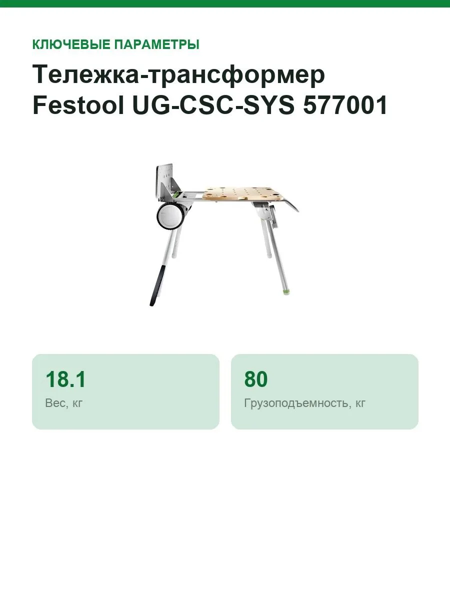 Тележка-трансформер Festool UG-CSC-SYS 577001 — фото 2 из 9