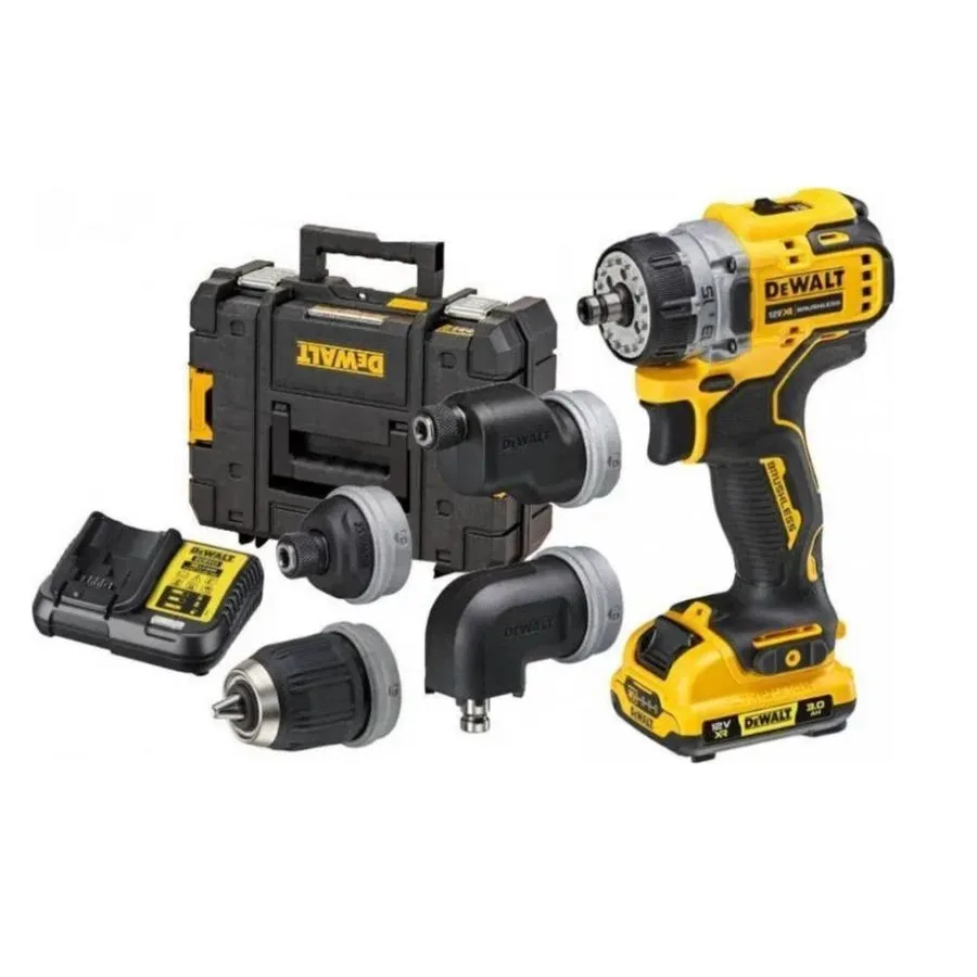Дрель-шуруповерт DEWALT DCD703L2T-QW 12В XR с набором из 4-х насадок — фото 6 из 8