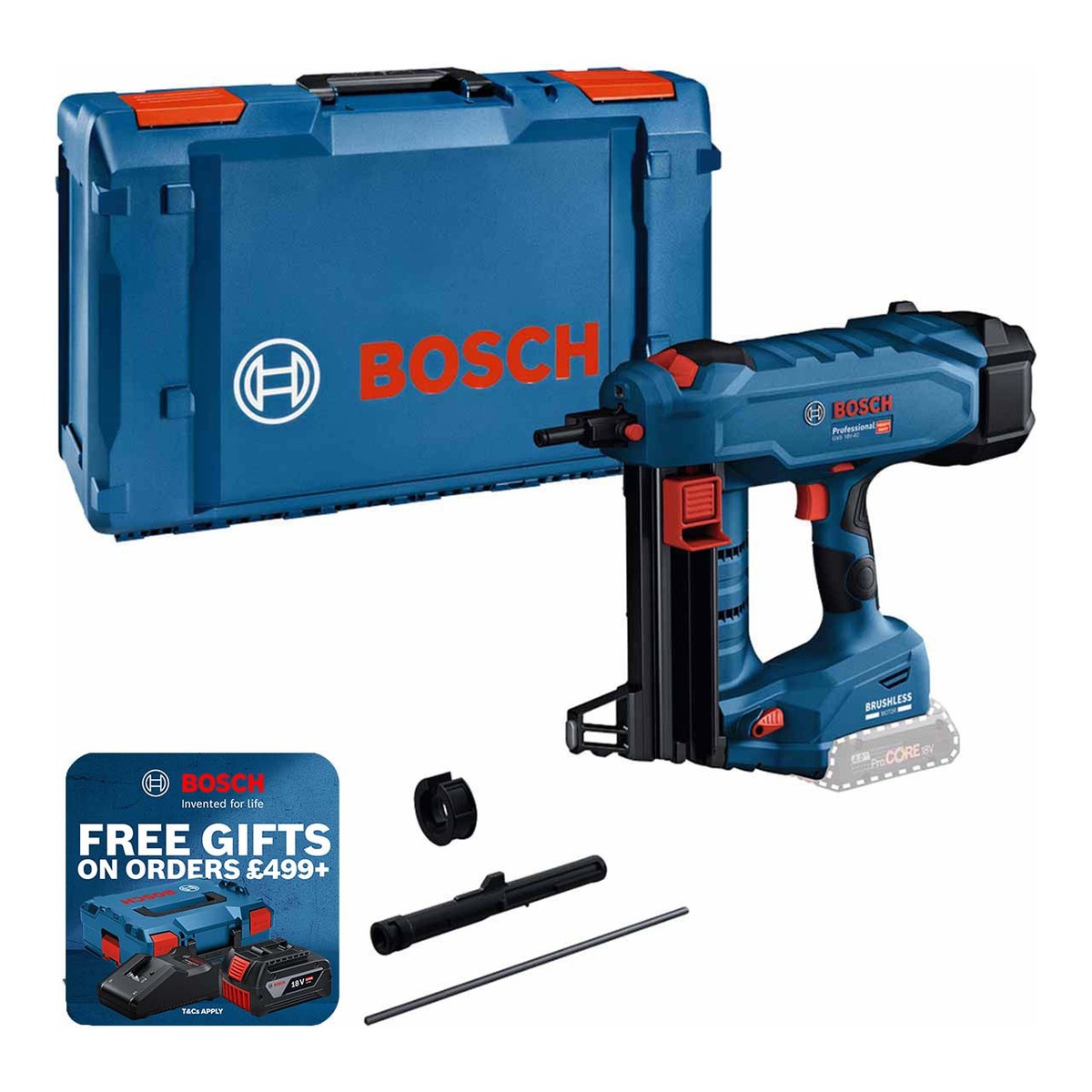 Аккумуляторный гвоздезабиватель Bosch GNB 18V-40 (06019l7004)