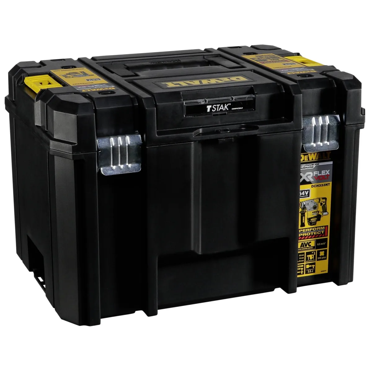 Аккумуляторный бесщеточный перфоратор DEWALT DCH333NT-XJ, SDS-plus, 54 В, XR без аккумулятора и ЗУ — фото 7 из 7