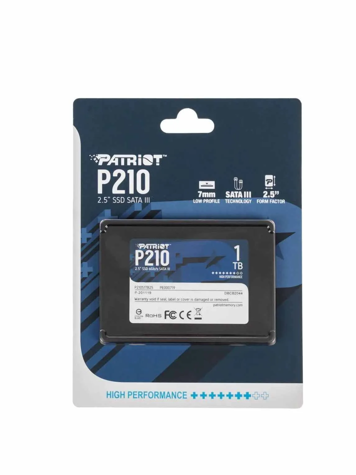Patriot Memory 1 ТБ Внутренний SSD-диск P210 2.5" SATA3 (P210S1TB25)