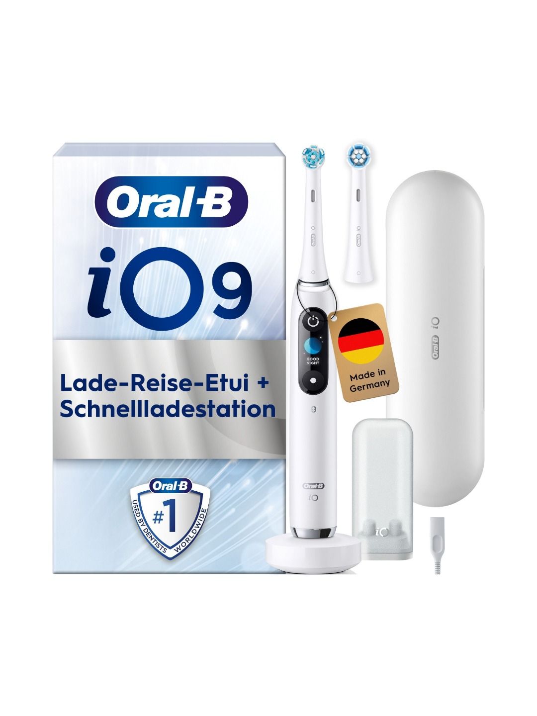 Электрическая зубная щётка Oral-B iO Series 9N White Alabaster, 2 насадки — фото 1 из 1