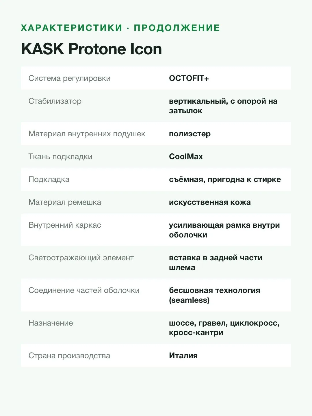Шлем велосипедный KASK Protone Icon WG11, размер M 52-58 см, белый глянцевый, 230 г, Италия — фото 8 из 8