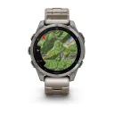Умные часы Garmin Fenix 8 - 47mm, AMOLED Sapphire, Titanium, светло-серый, титановый ремешок (010-02904-40)