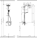 Душевой комплект Hansgrohe Crometta E 240 1jet Showerpipe EcoSmart 27281000