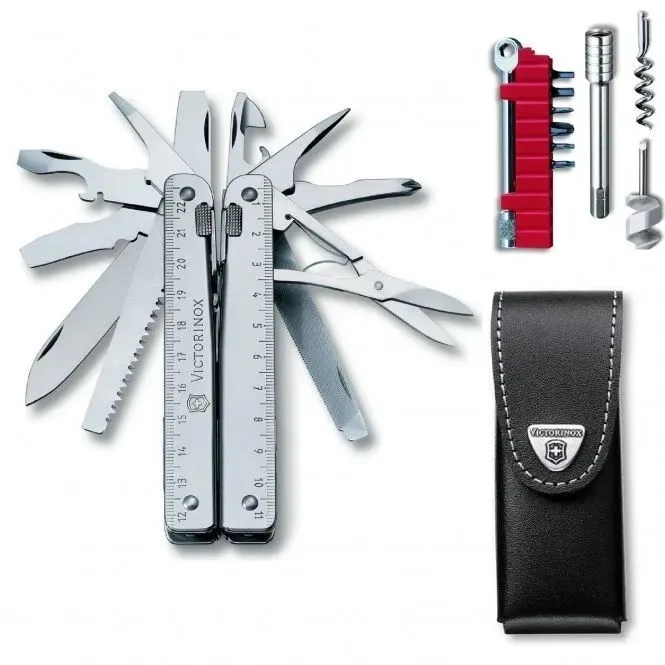 Мультитул Victorinox Swiss Tool X Plus Ratchet 3.0339.L, 38 функций, серебристый — фото 2 из 3