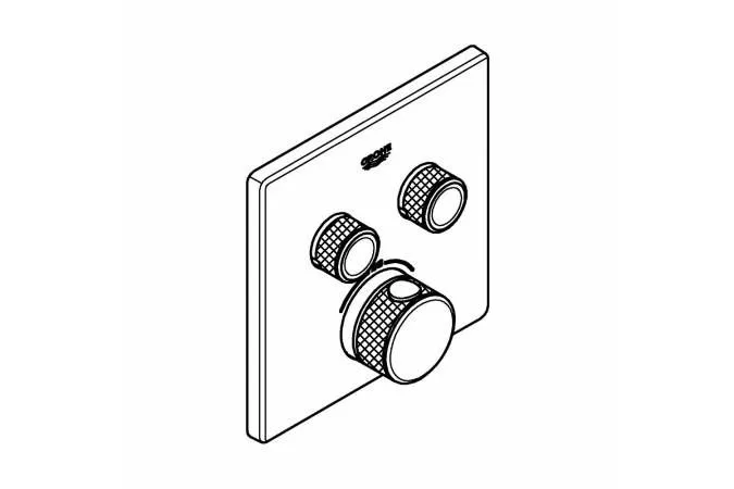 Термостат для встраиваемого монтажа на 2 выхода Grohe Grohtherm SmartControl 29124 000 (29124000) хром — фото 8 из 10