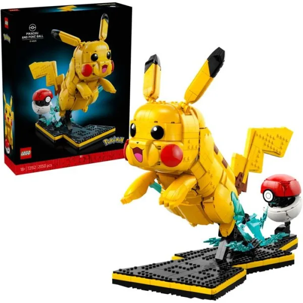 Конструктор LEGO Pokémon Pikachu and Poké Ball 72152, 2050 деталей