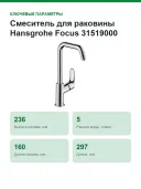 Смеситель для раковины Hansgrohe Focus 31519000